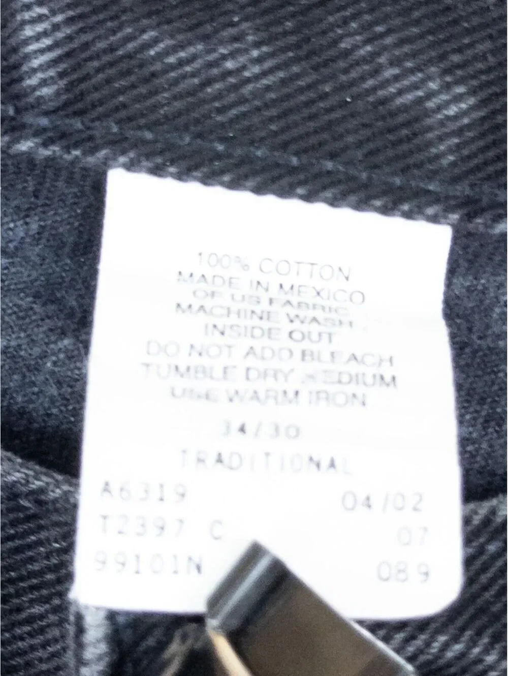 Vintage 2002 Harley Davidson Traditional Black Jeans 34x30 Faded Biker 99101N
